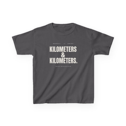 Kilometers & Kilmoeters Kids Unisex T Shirt