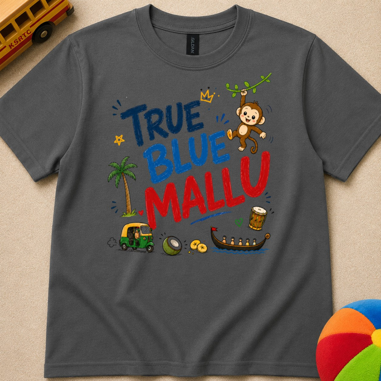 True Blue Mallu Kids Unisex T Shirt