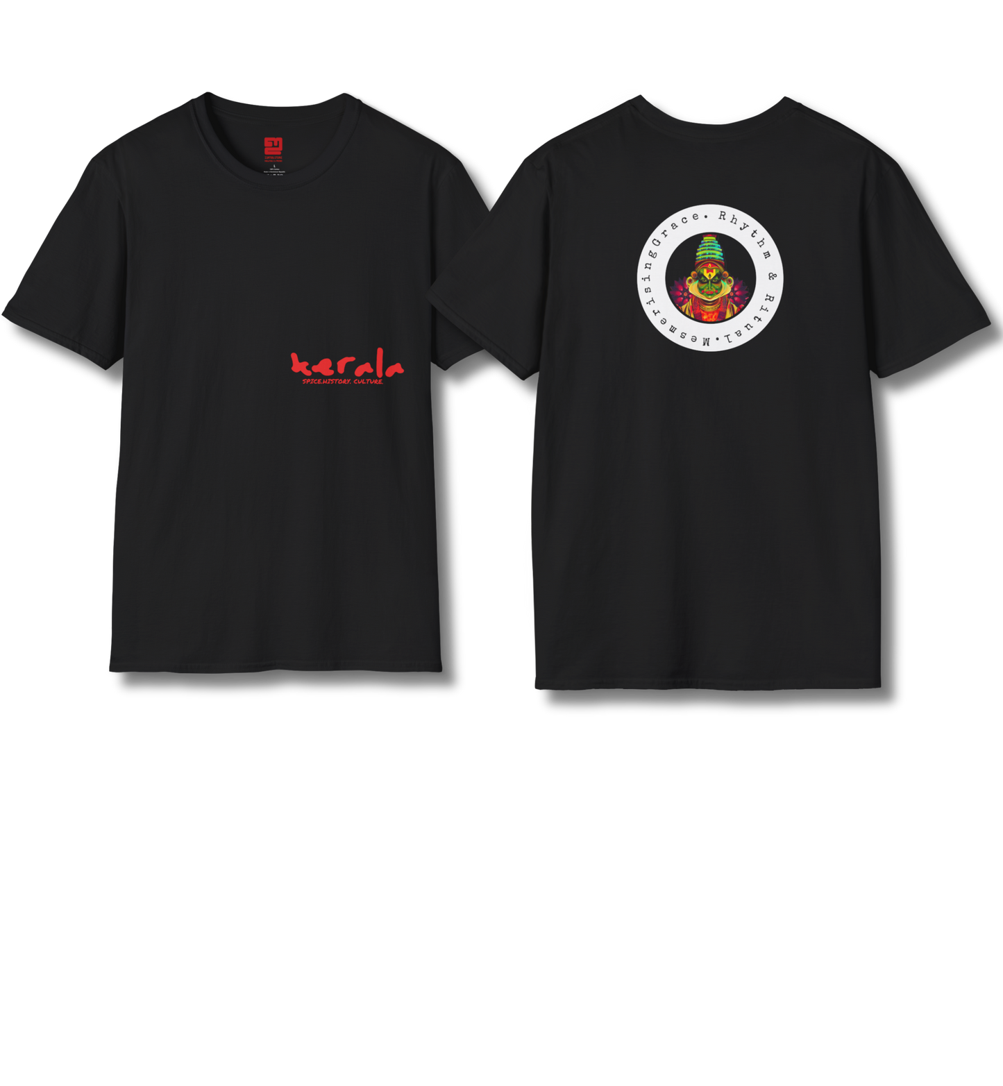 Kerala & Kathakali Front and Backprint - T Shirt