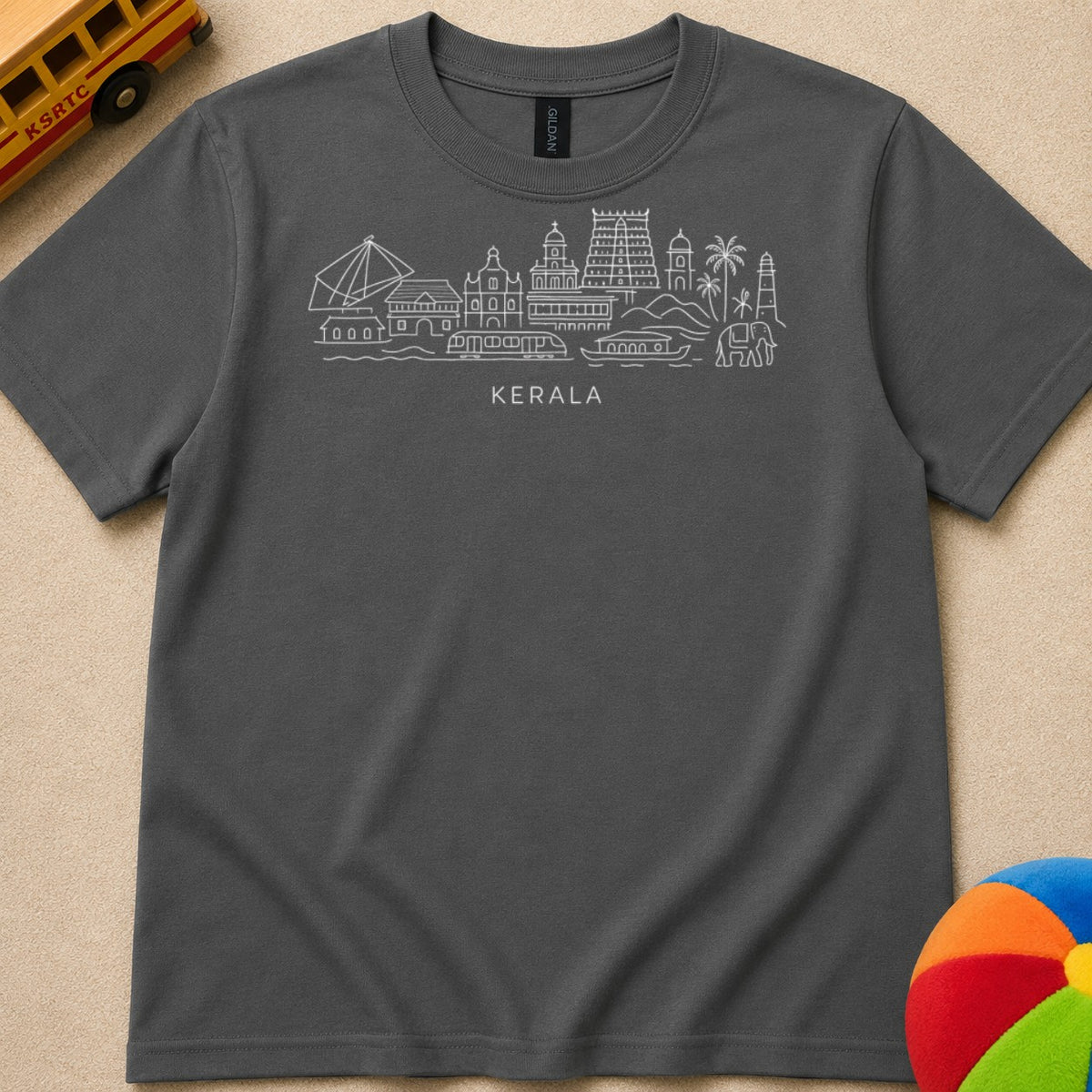 Kerala Line Art Kids Unisex T Shirt