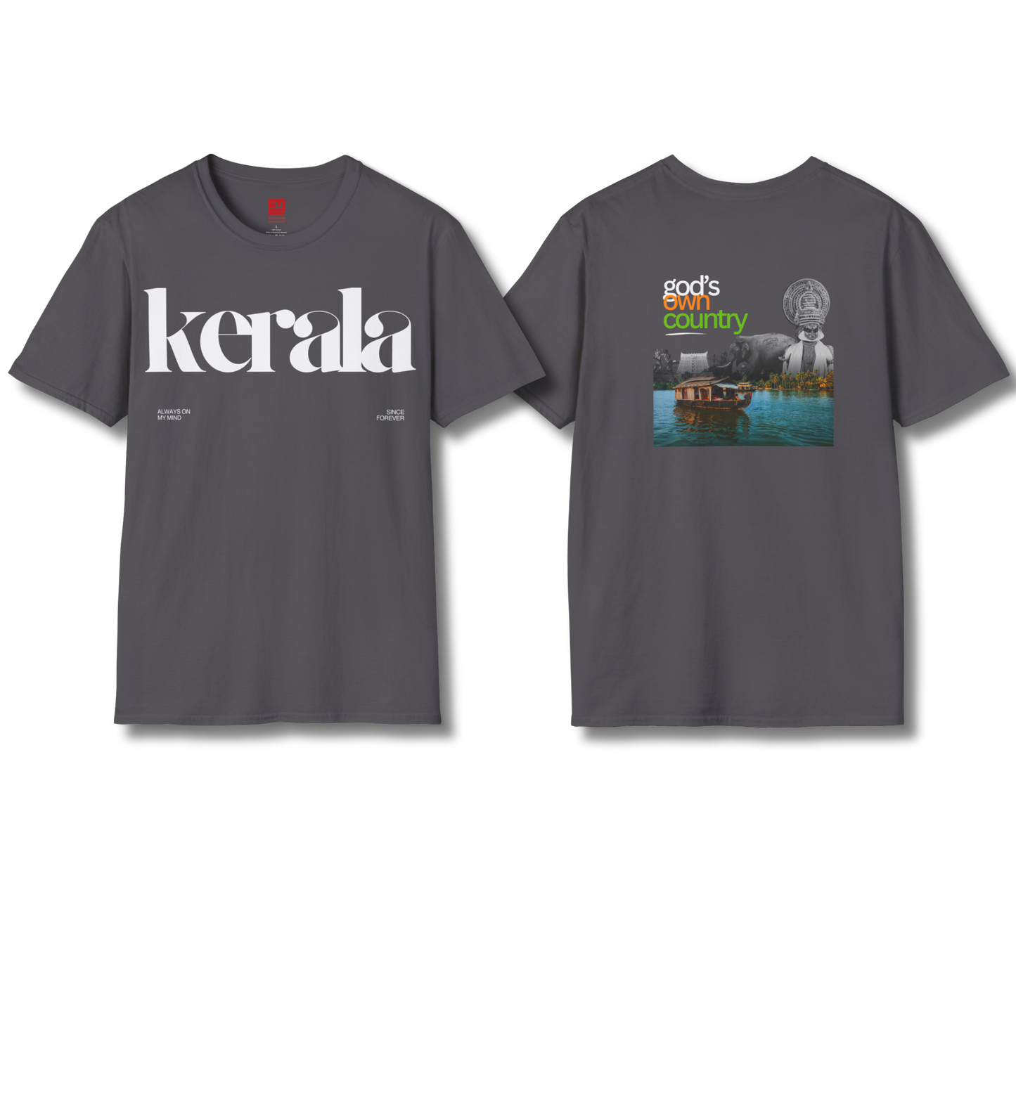 Kerala & God's Own Country Front & back - T Shirt