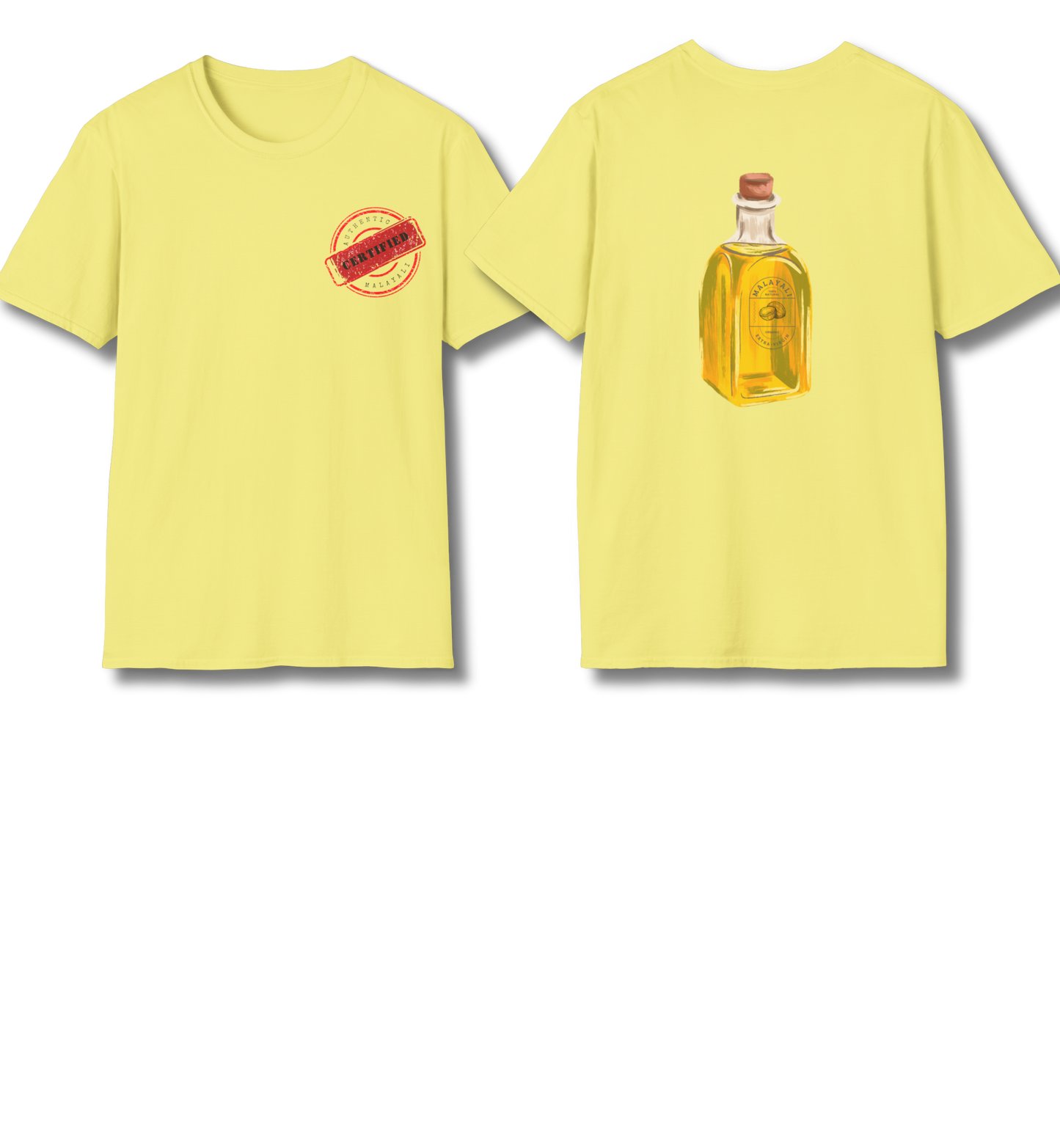 Certified Malayali & Extra-Virgin Backprint - T Shirt