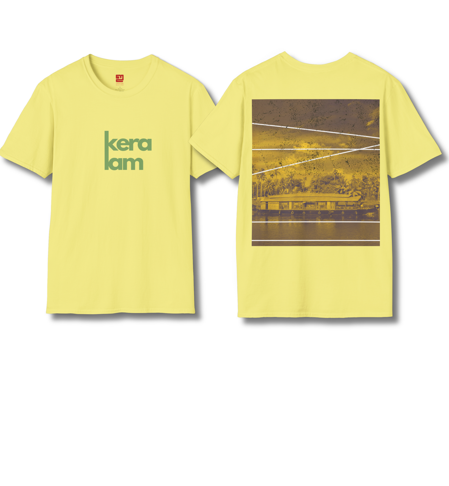 Keralam & Backwaters Front & Backprint- T Shirt