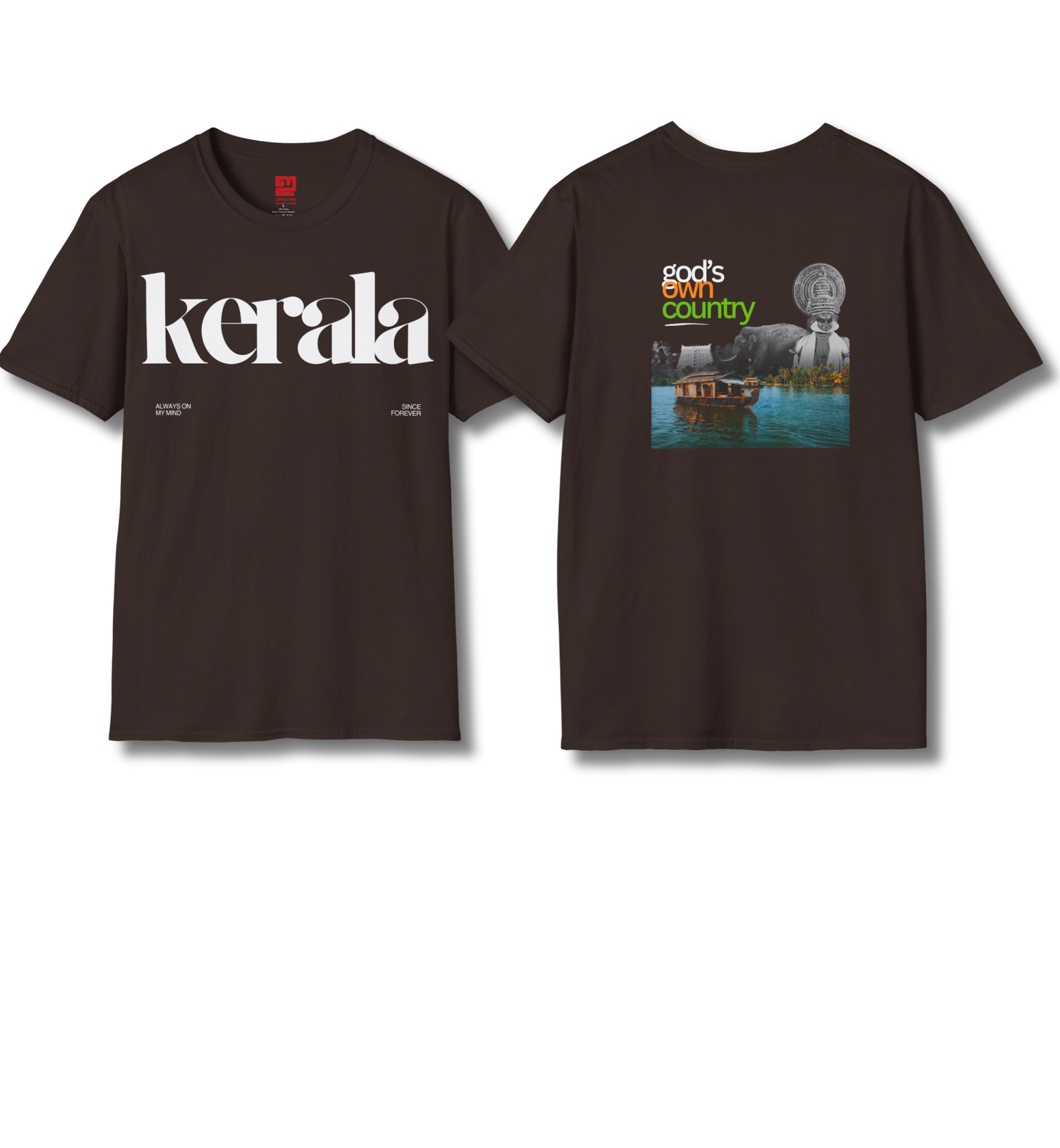 Kerala & God's Own Country Front & back - T Shirt