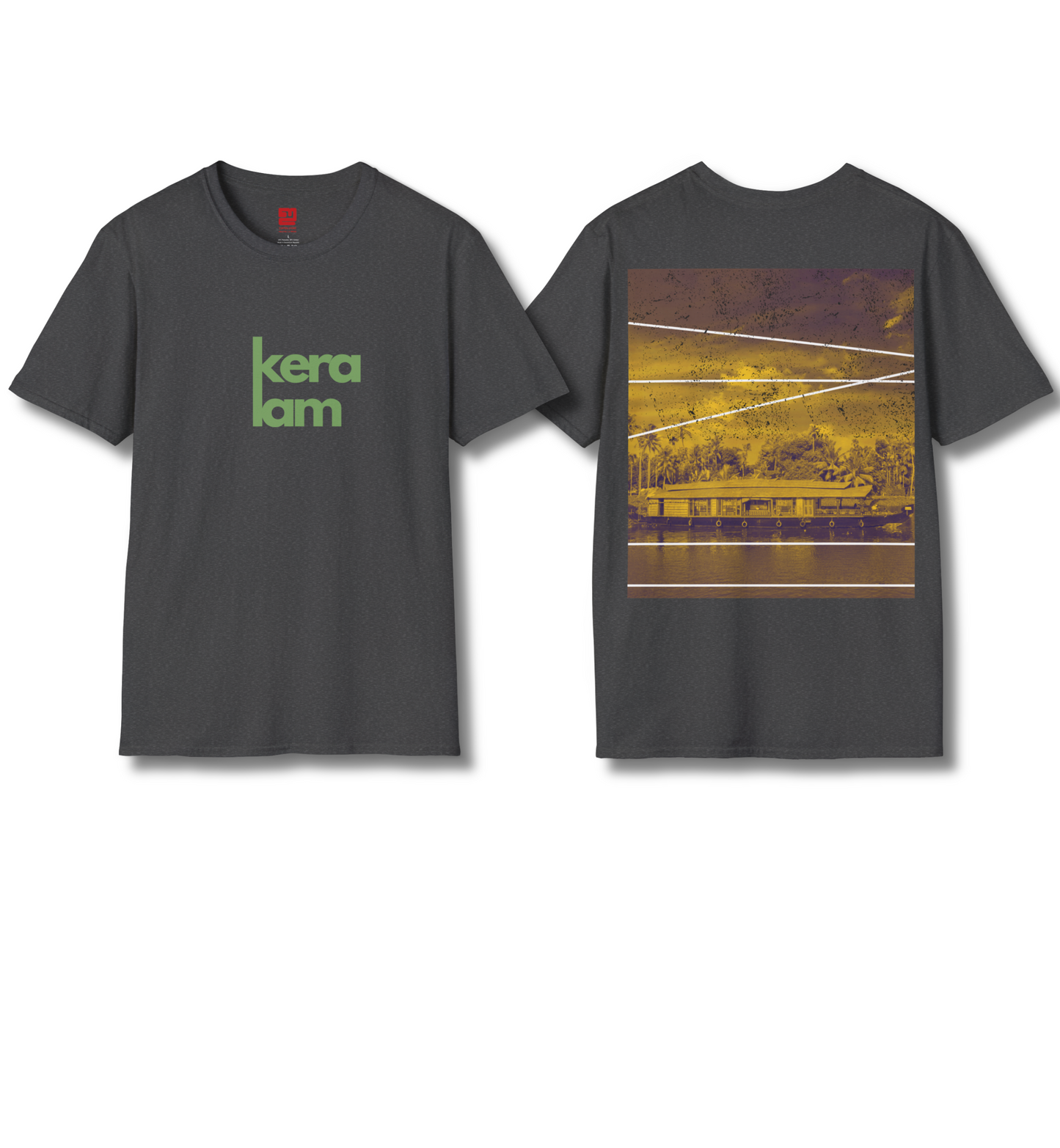 Keralam & Backwaters Front & Backprint- T Shirt