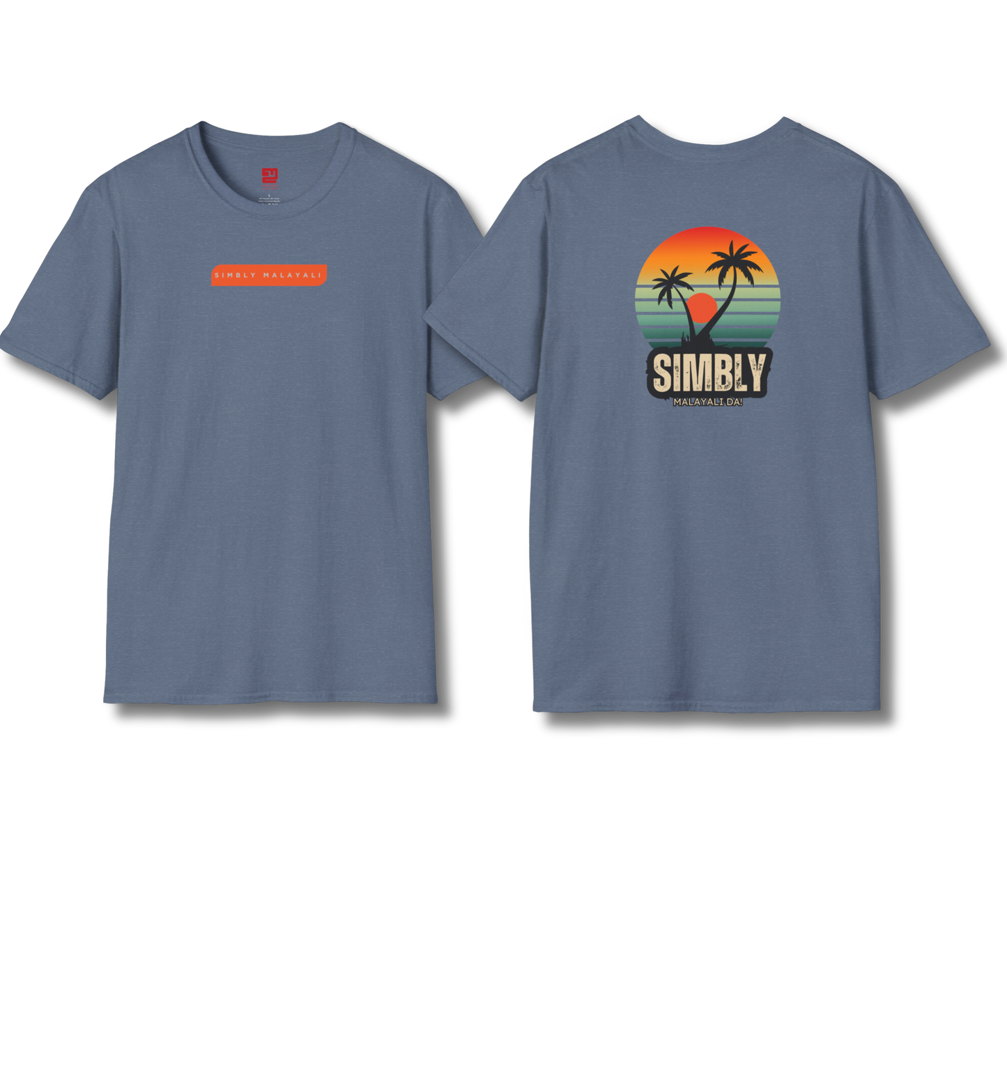 Simbly Malayali Front & Backprint - T Shirt