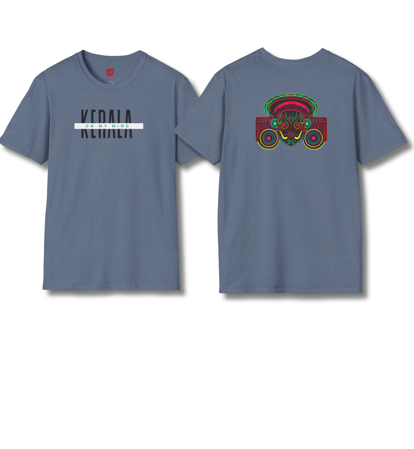 Kerala On My Mind & Theyyam - Front & Backprint T Shirt
