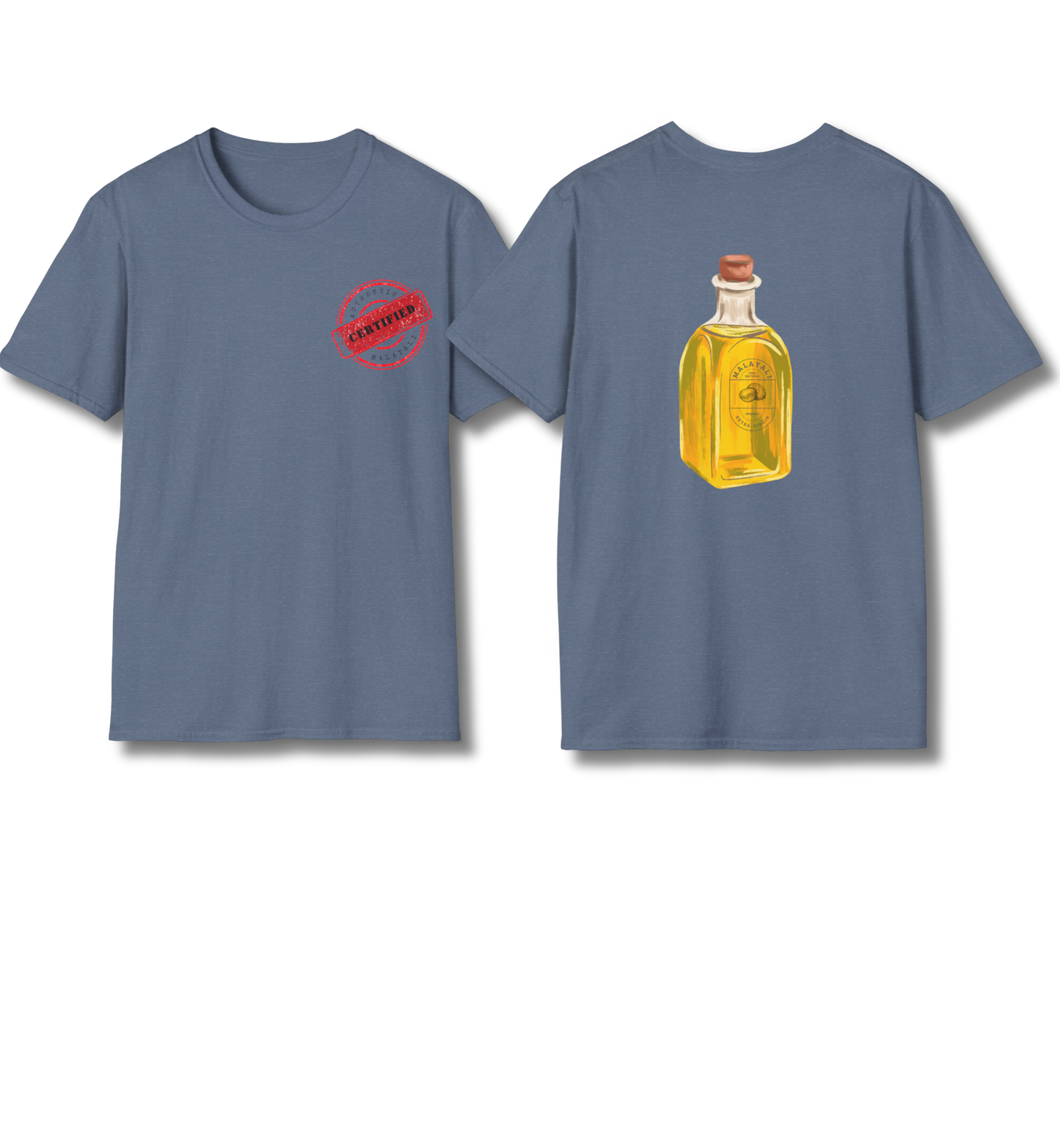 Certified Malayali & Extra-Virgin Backprint - T Shirt