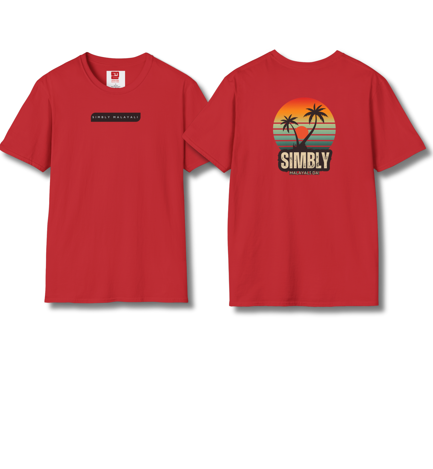 Simbly Malayali Front & Backprint - T Shirt