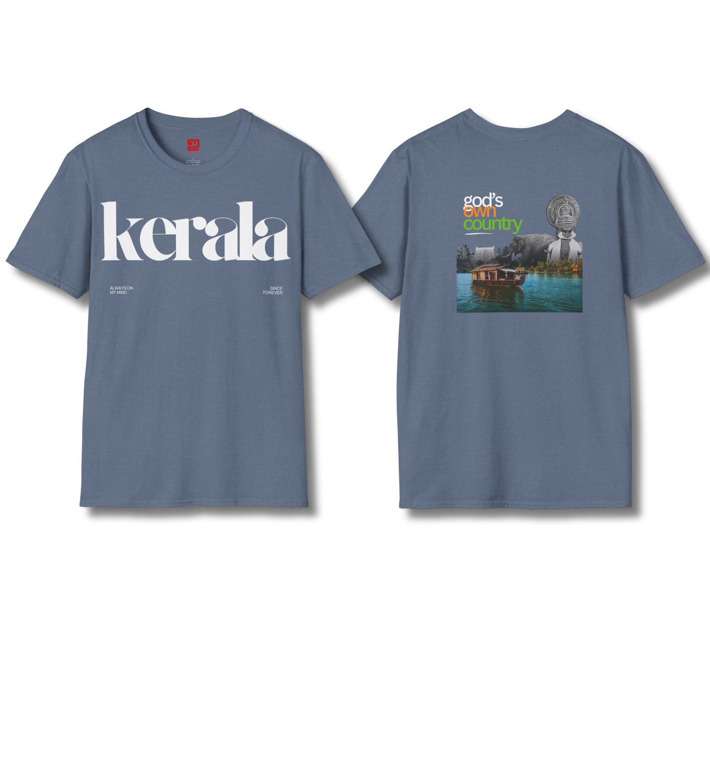Kerala & God's Own Country Front & back - T Shirt