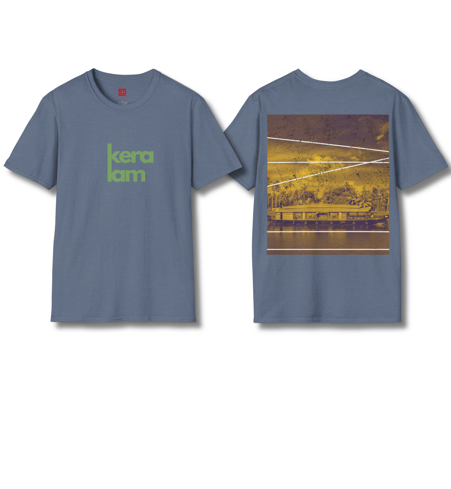 Keralam & Backwaters Front & Backprint- T Shirt