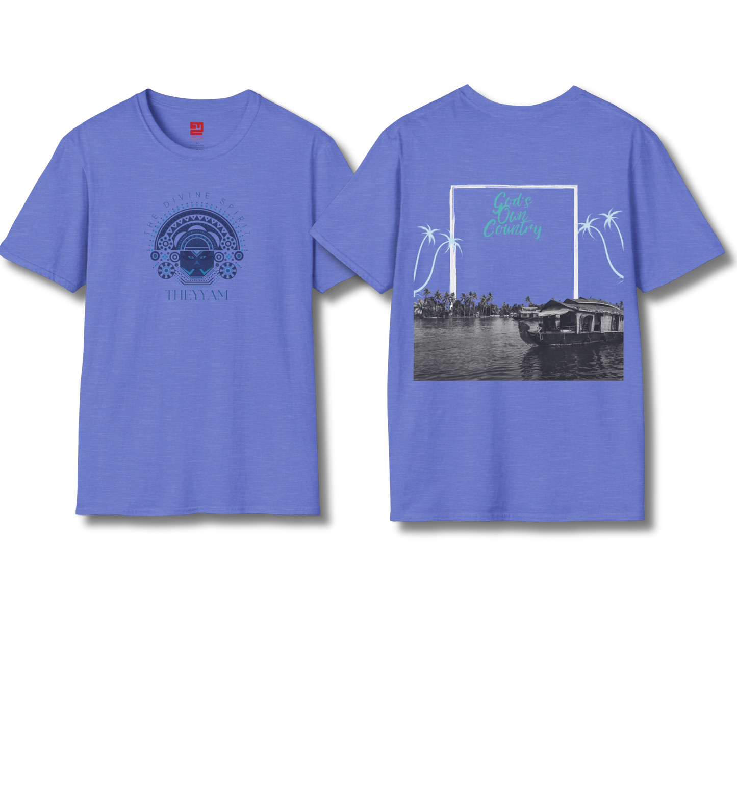 Theyyam & God's Own Backwaters Front & Backprint- T Shirt