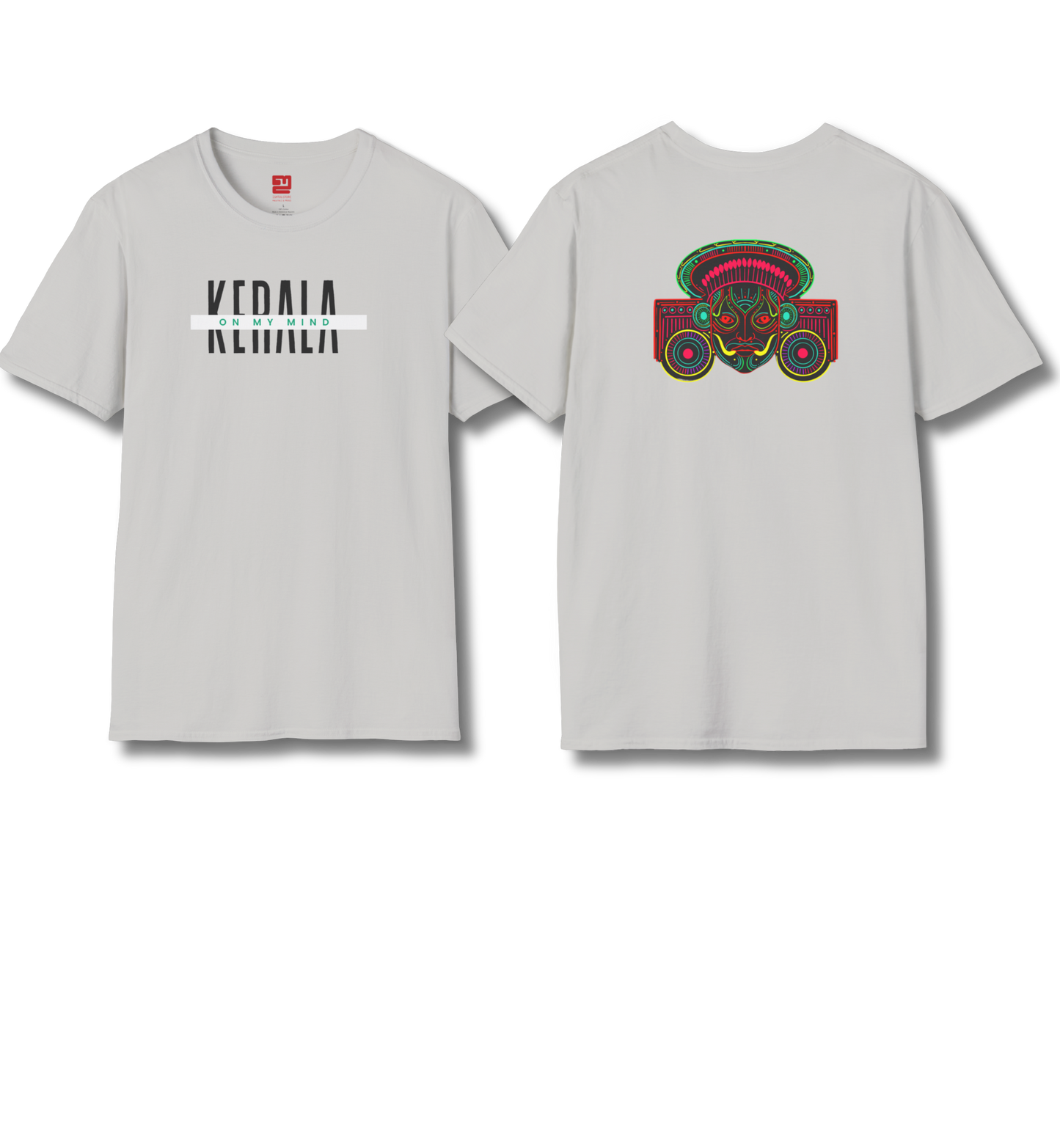Kerala On My Mind & Theyyam - Front & Backprint T Shirt