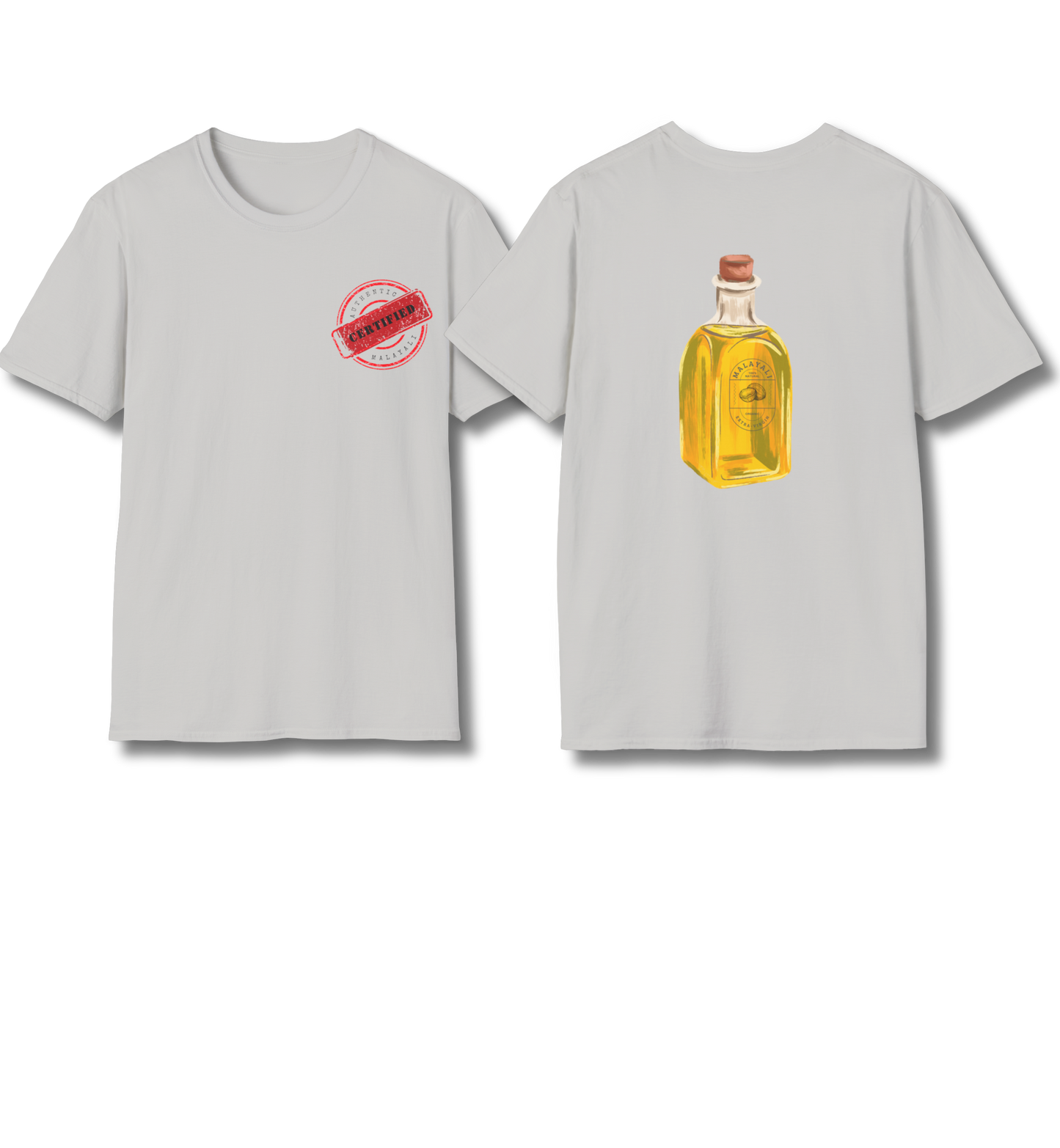 Certified Malayali & Extra-Virgin Backprint - T Shirt