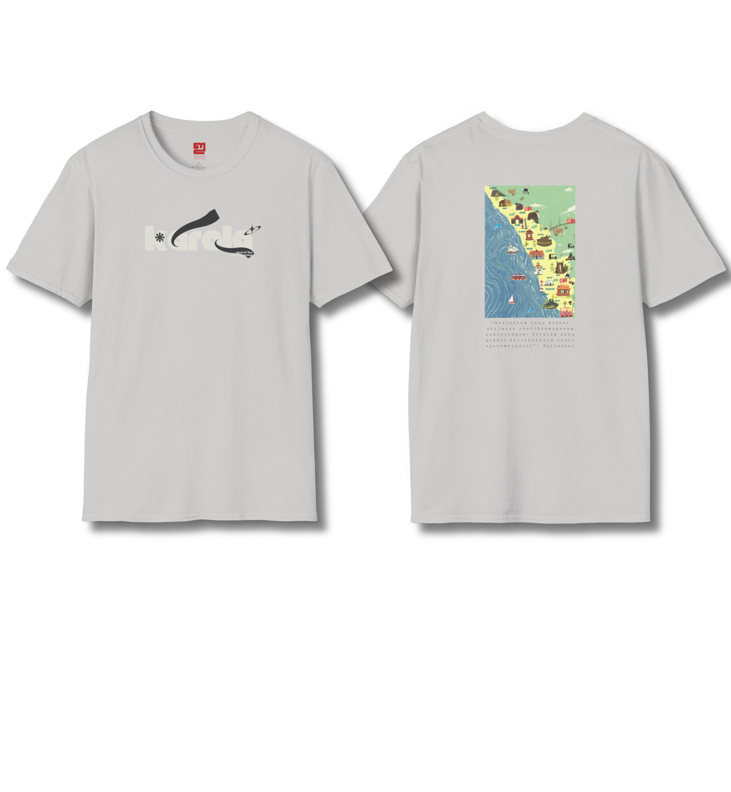 Kerala & Keralam Abhimanam Front & Backprint - T Shirt