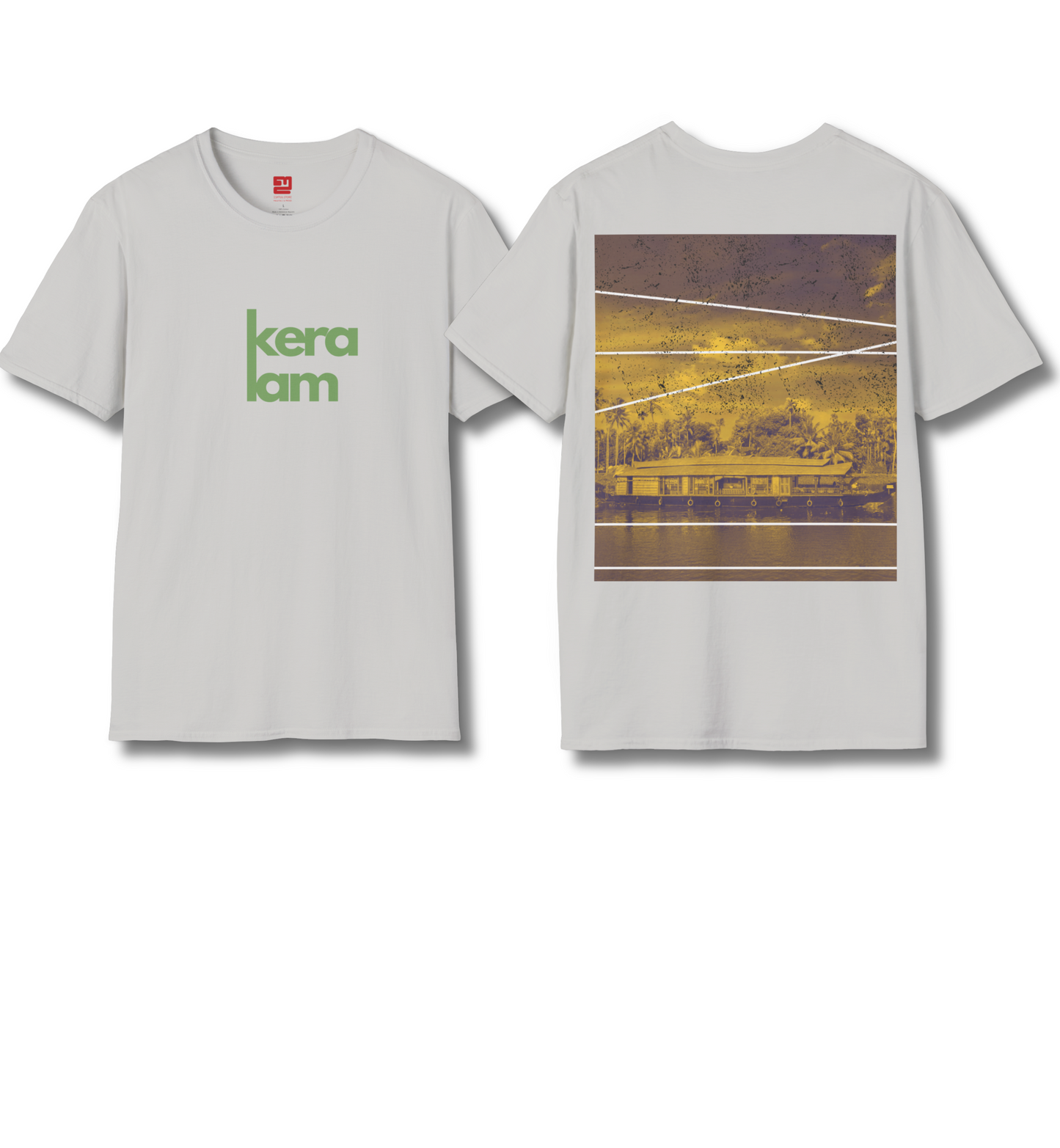 Keralam & Backwaters Front & Backprint- T Shirt