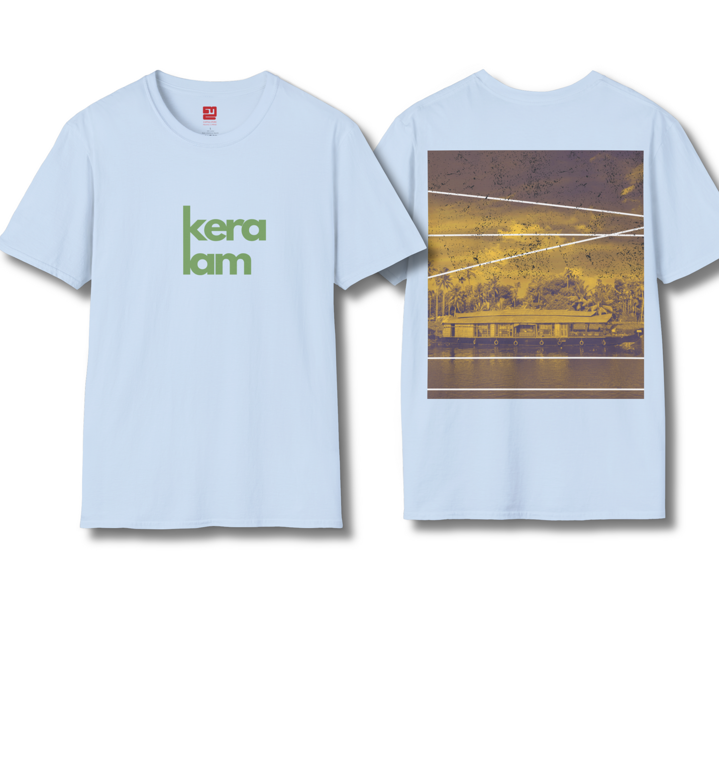 Keralam & Backwaters Front & Backprint- T Shirt