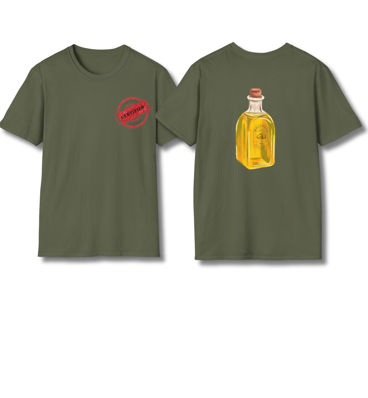 Certified Malayali & Extra-Virgin Backprint - T Shirt