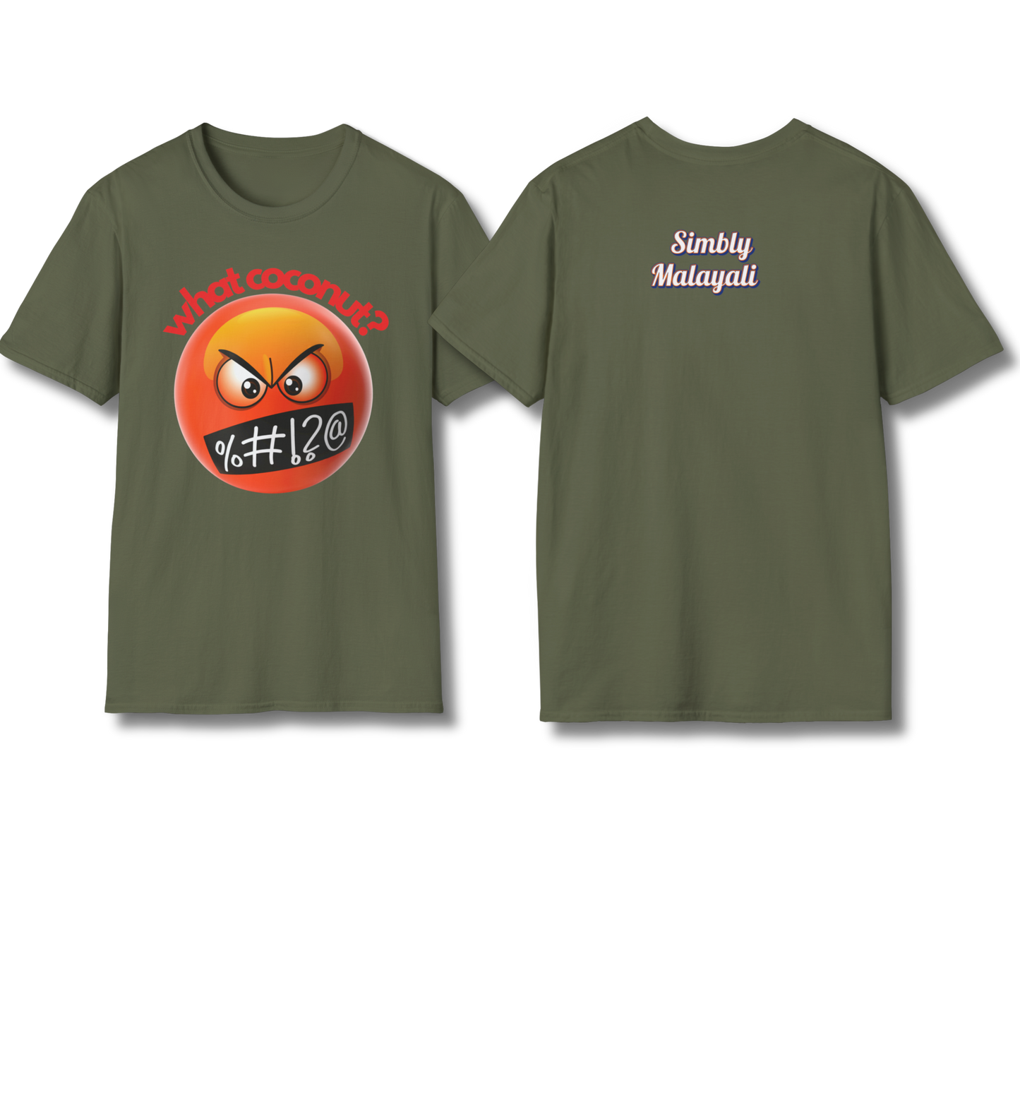 What Coconut & Simbly Malayali front n backprint - T Shirt