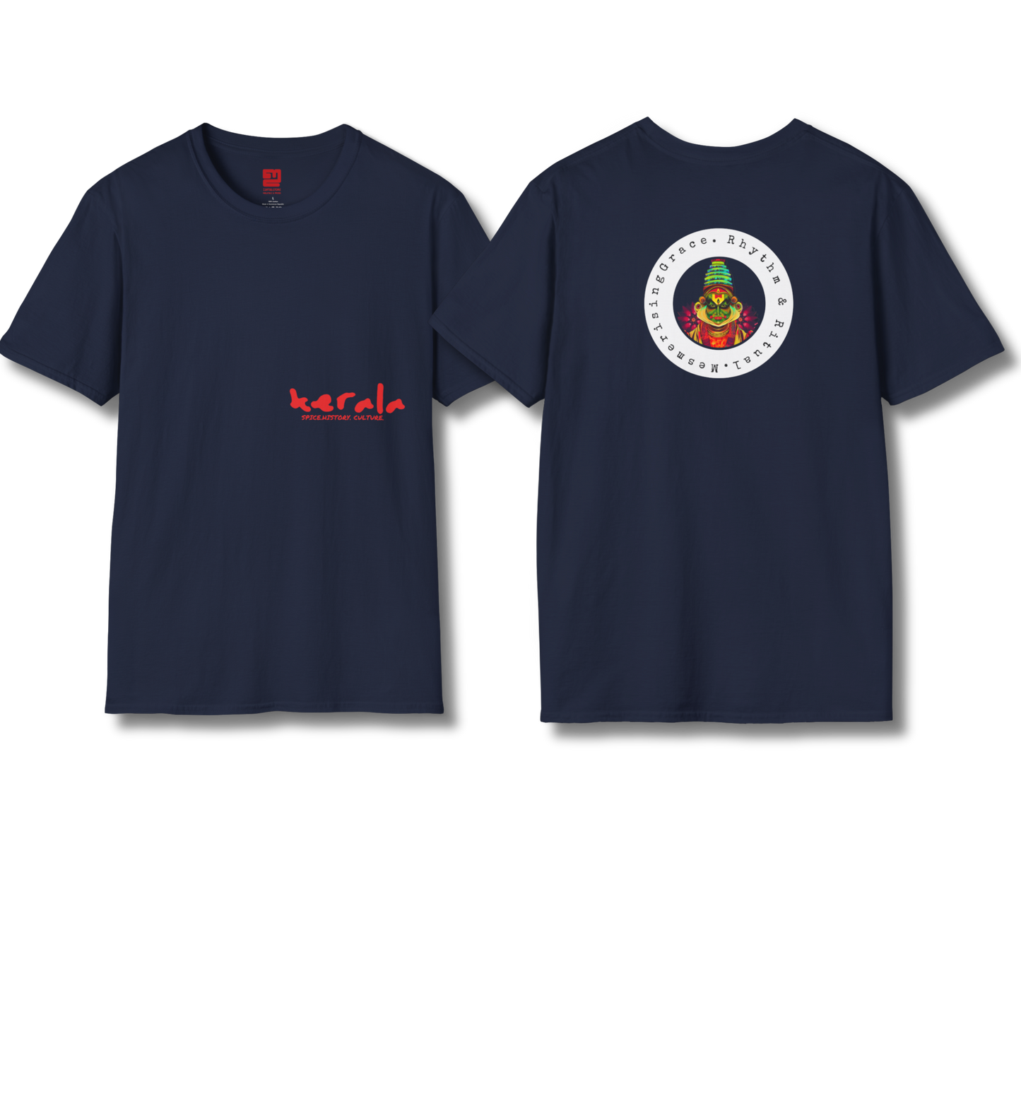 Kerala & Kathakali Front and Backprint - T Shirt