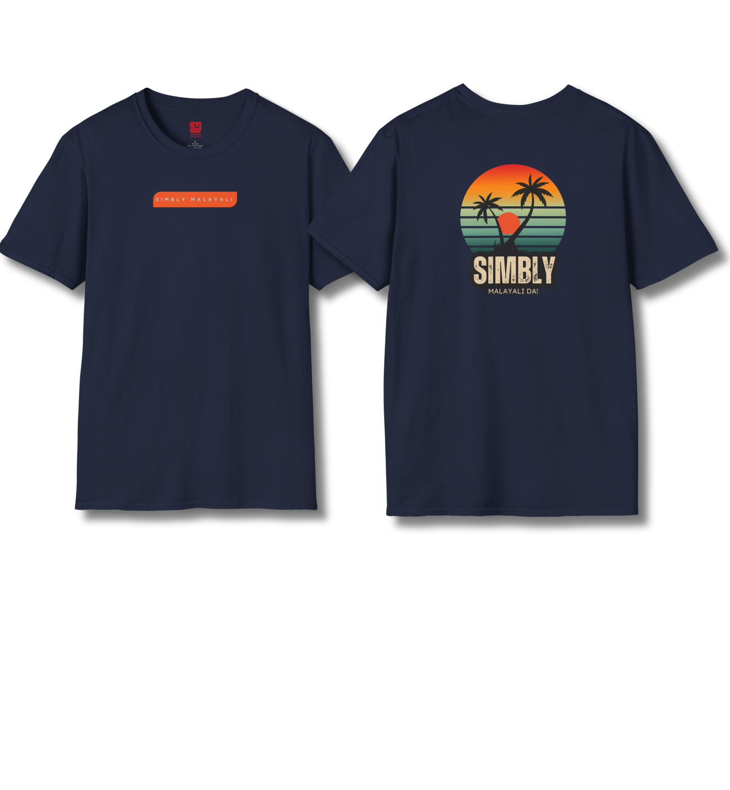 Simbly Malayali Front & Backprint - T Shirt
