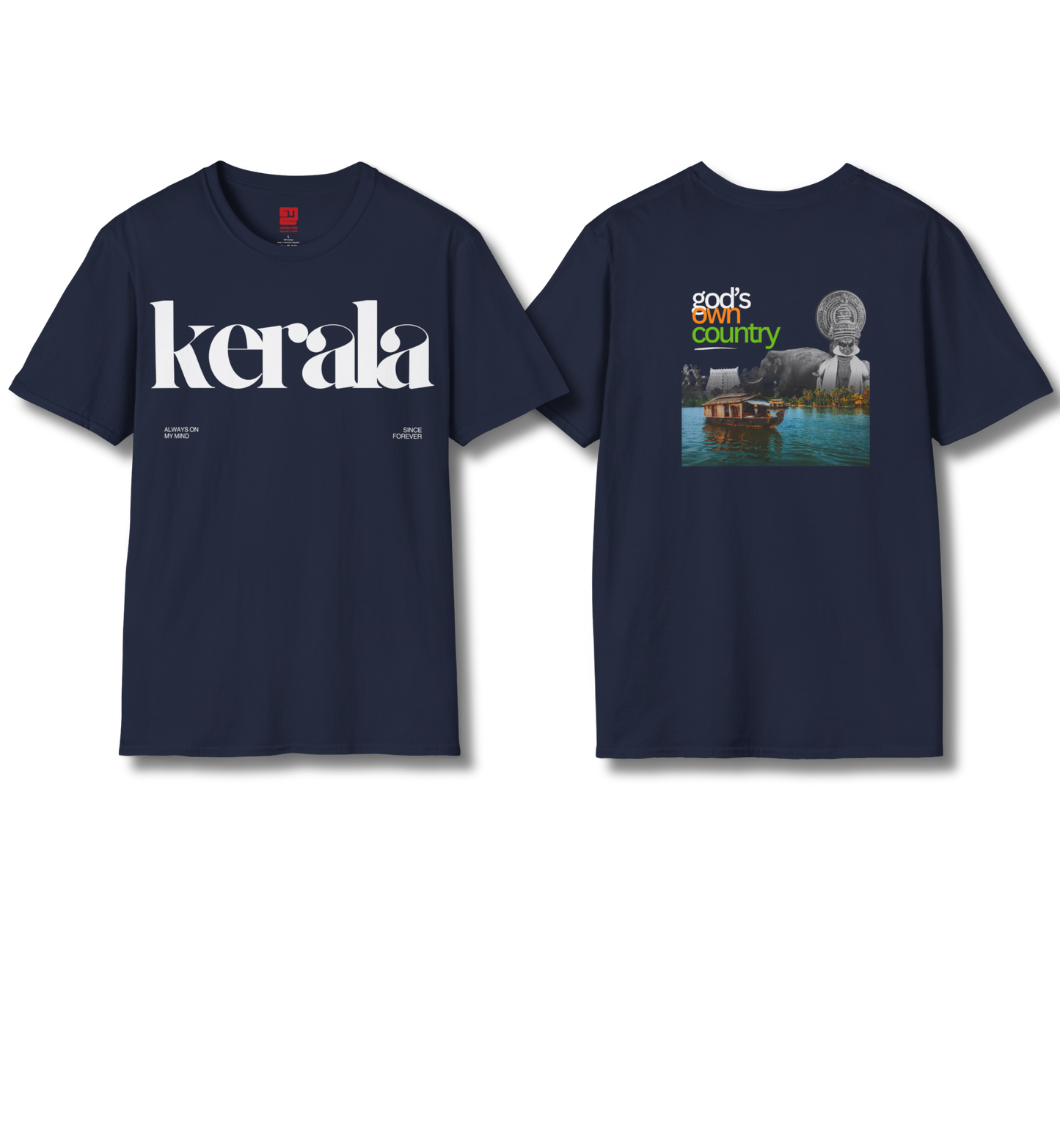 Kerala & God's Own Country Front & back - T Shirt
