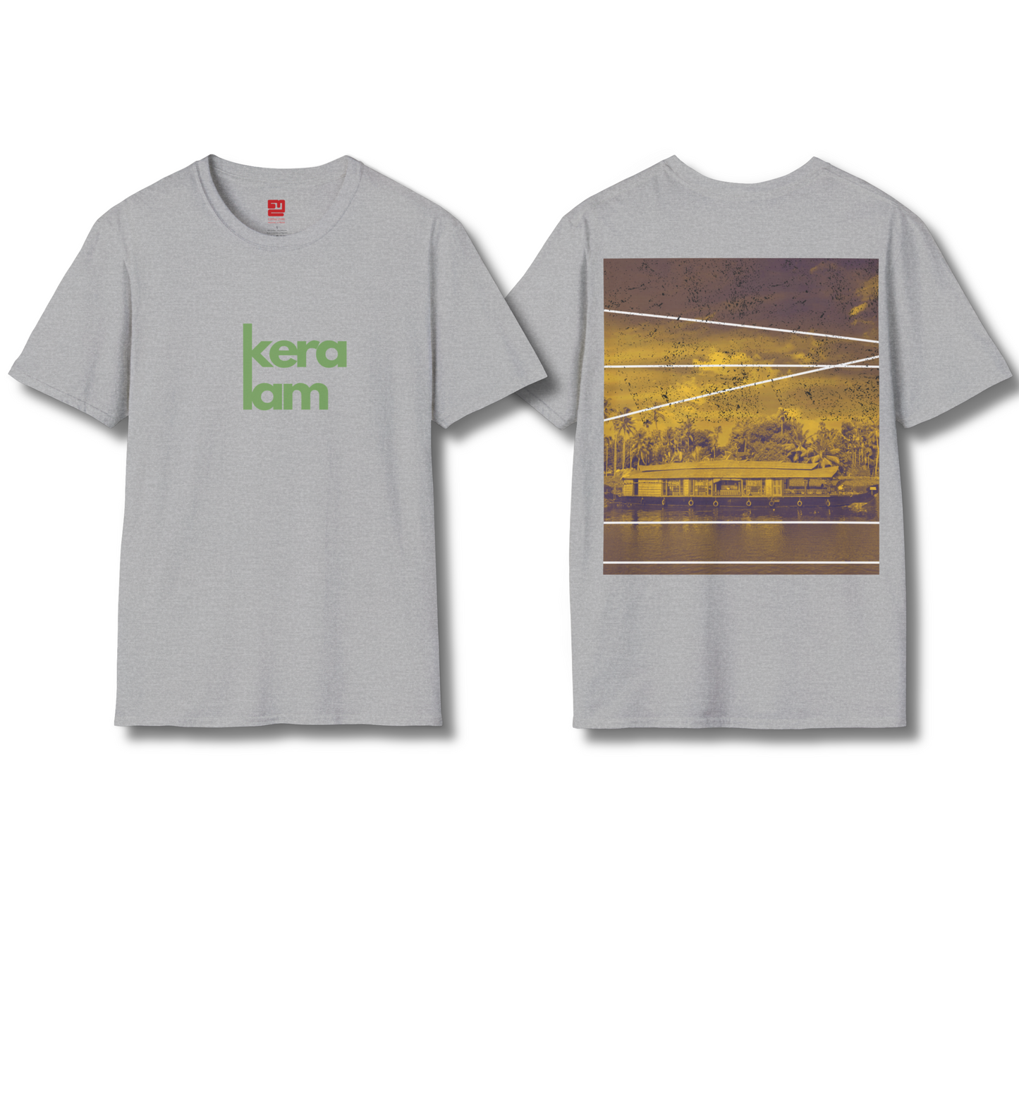 Keralam & Backwaters Front & Backprint- T Shirt