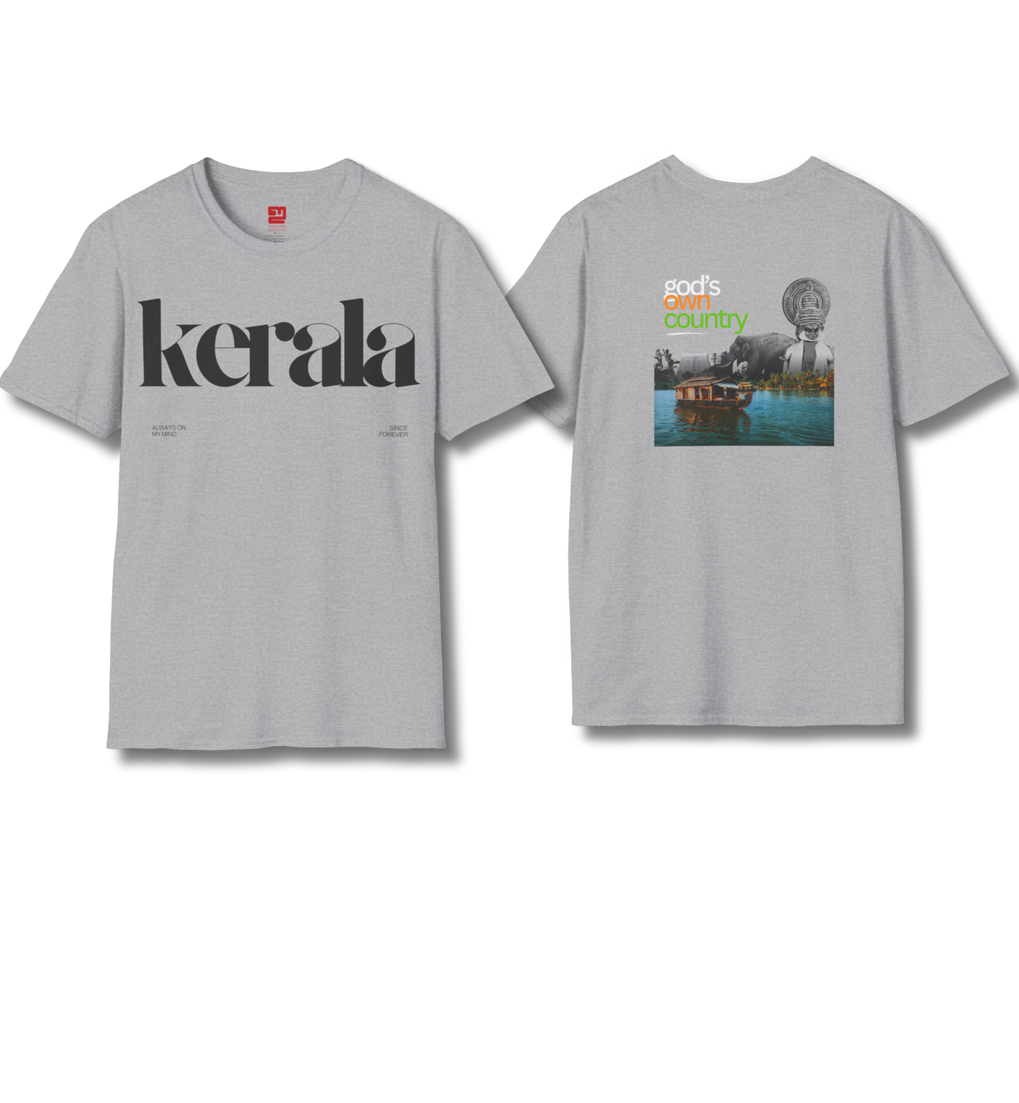 Kerala & God's Own Country Front & back - T Shirt