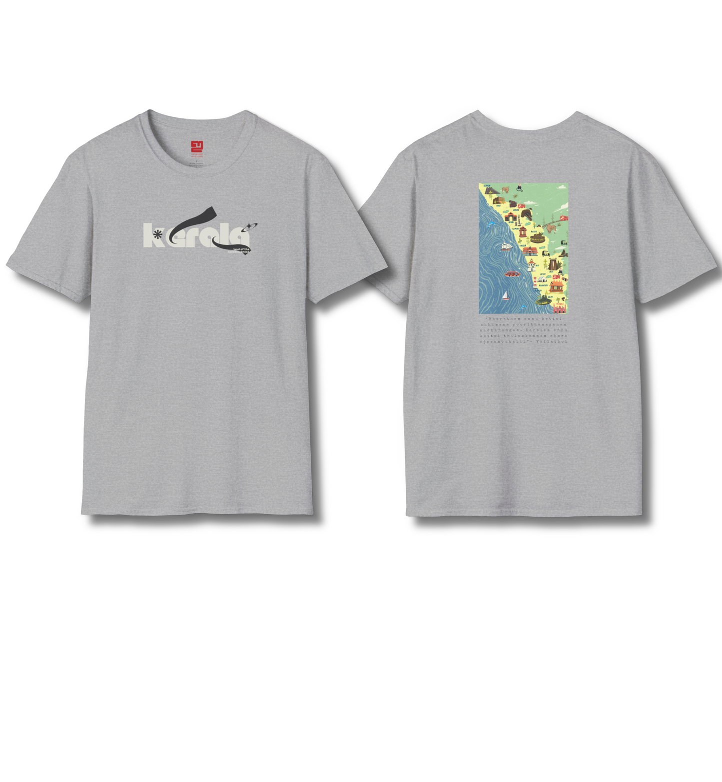 Kerala & Keralam Abhimanam Front & Backprint - T Shirt