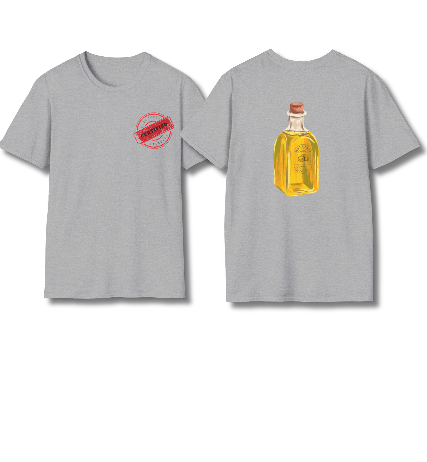 Certified Malayali & Extra-Virgin Backprint - T Shirt