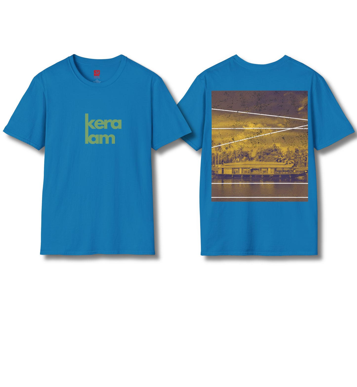 Keralam & Backwaters Front & Backprint- T Shirt