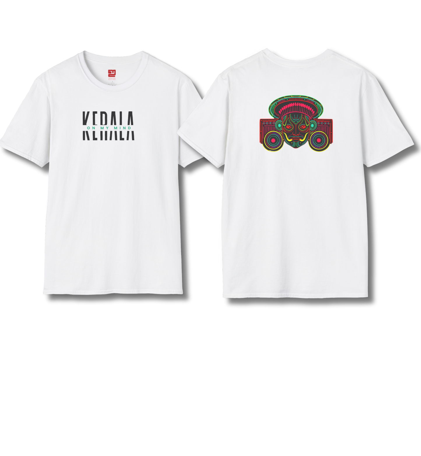 Kerala On My Mind & Theyyam - Front & Backprint T Shirt
