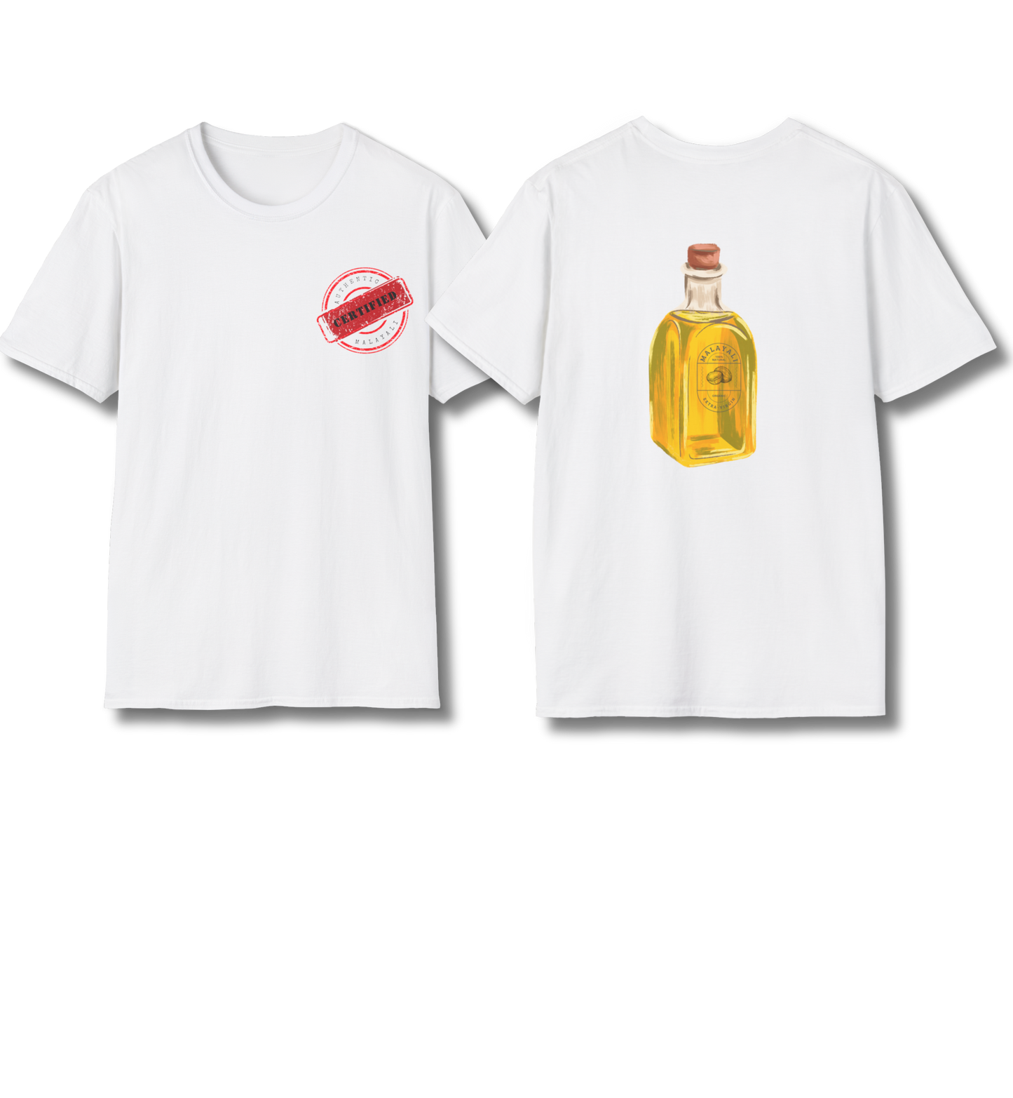 Certified Malayali & Extra-Virgin Backprint - T Shirt
