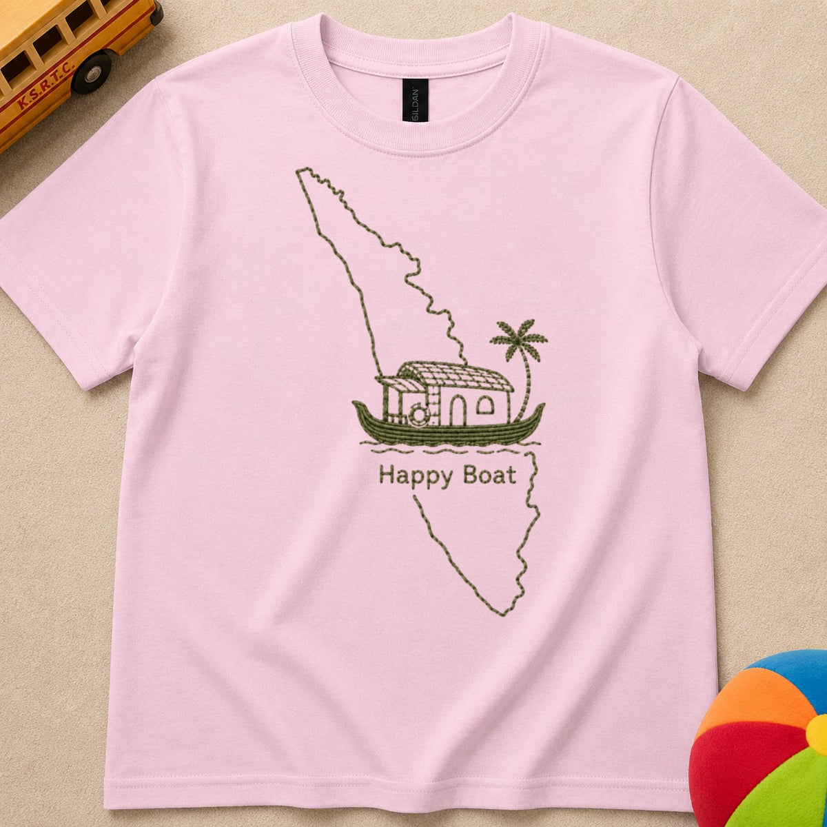 Happy Boat Kids Unisex T Shirt