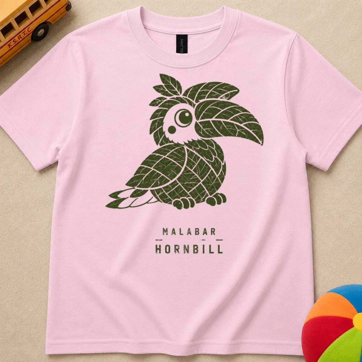 Malabar Hornbill Kids Unisex T Shirt