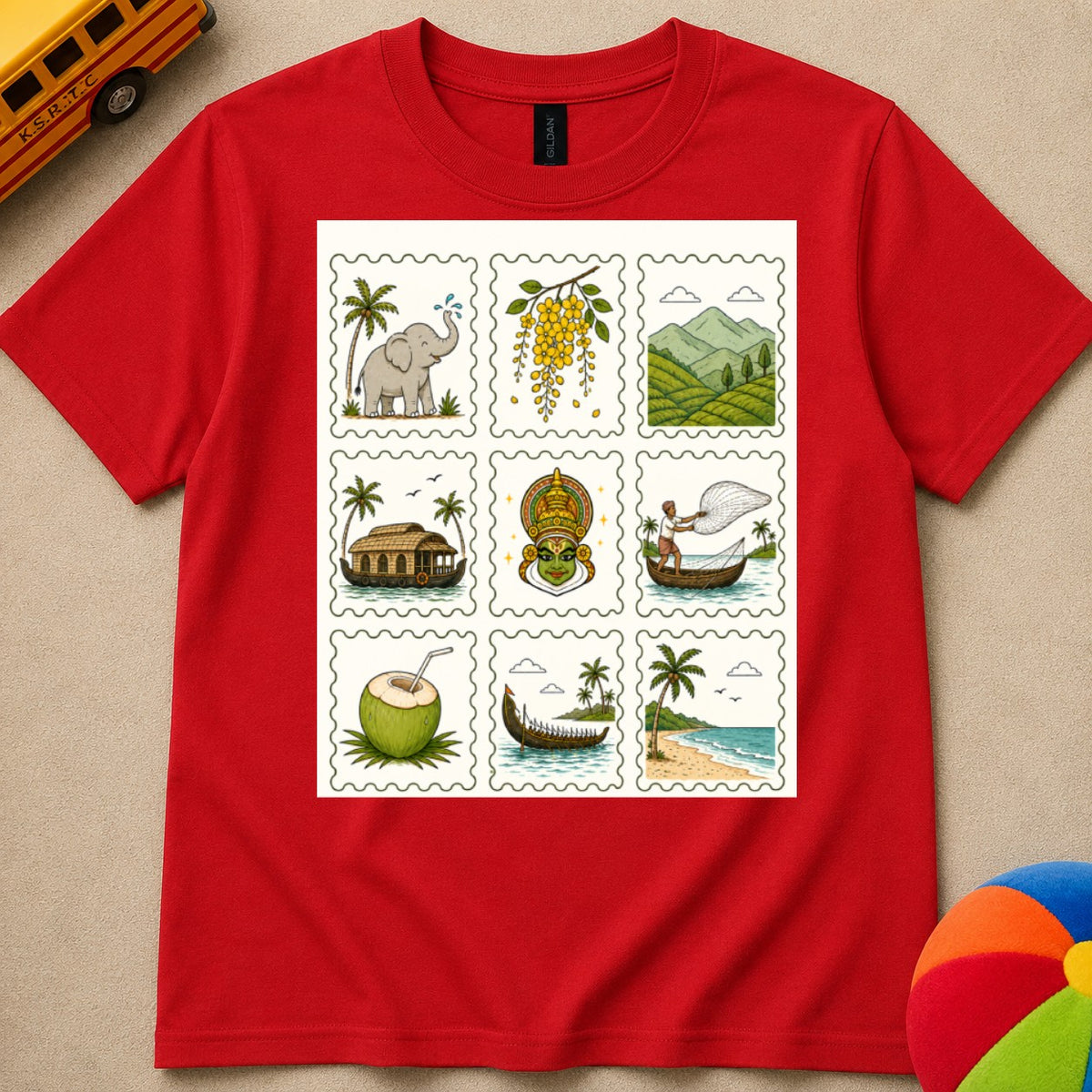 Kerala Stamp Kids Unisex T Shirt