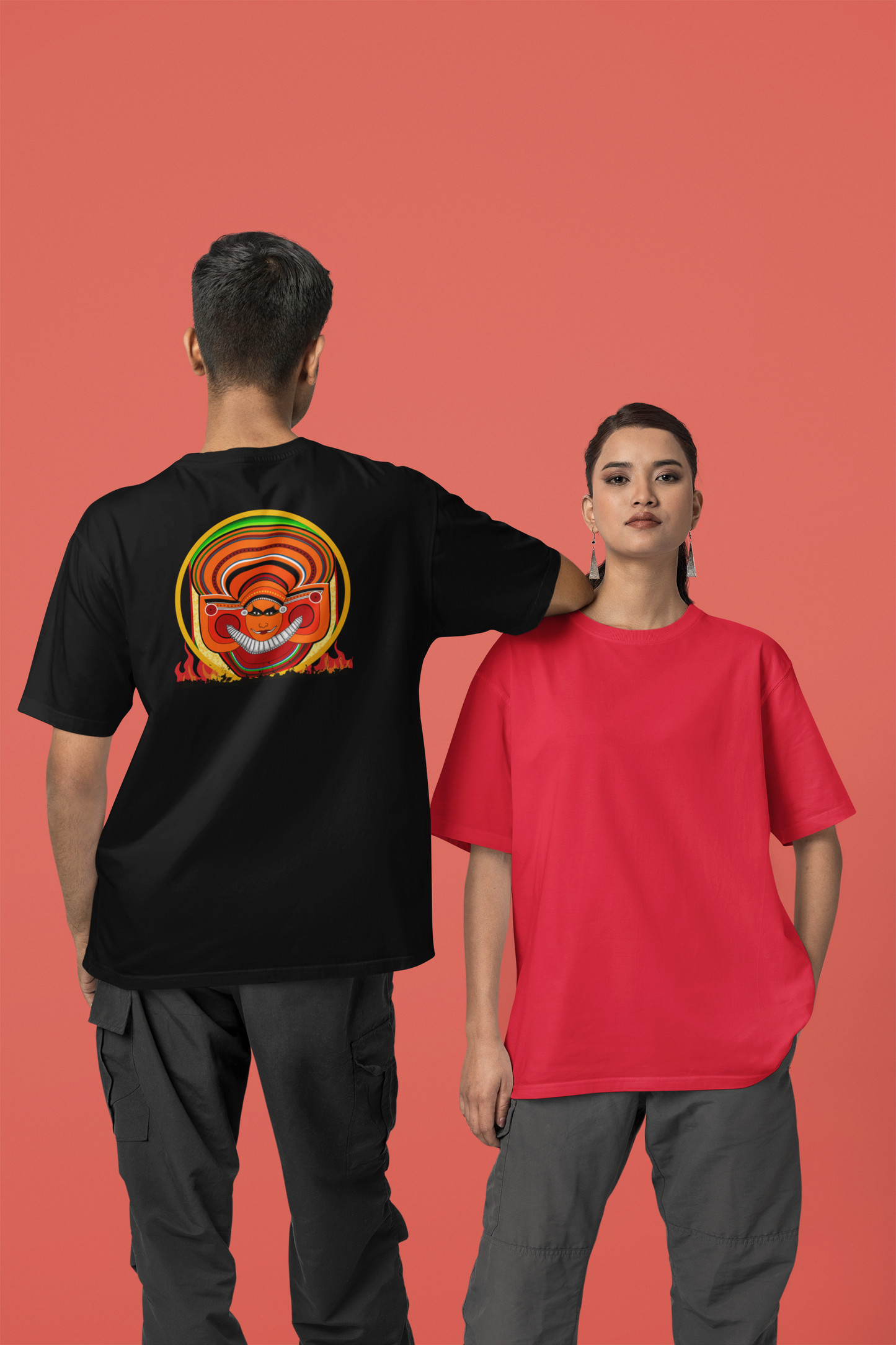 Theyyam on Fire Backprint- T Shirt