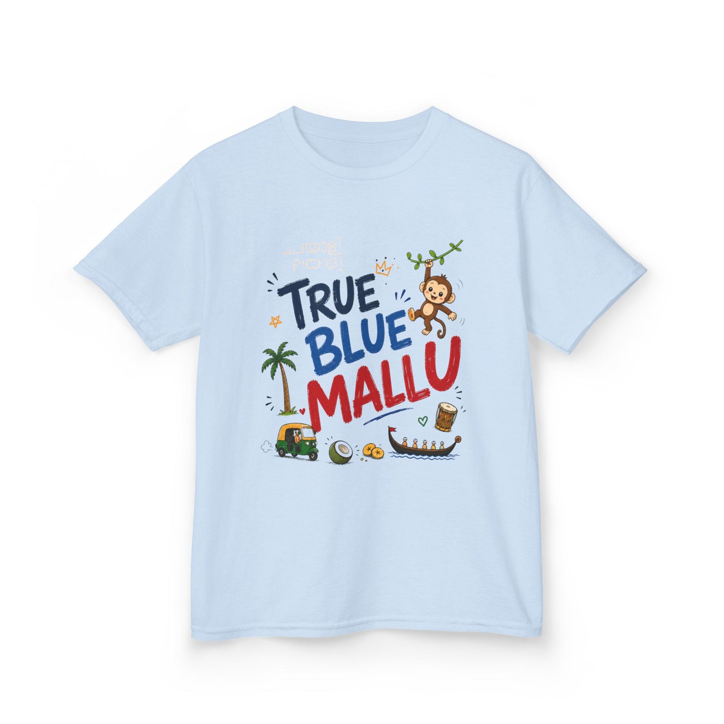 True Blue Mallu Kids Unisex T Shirt