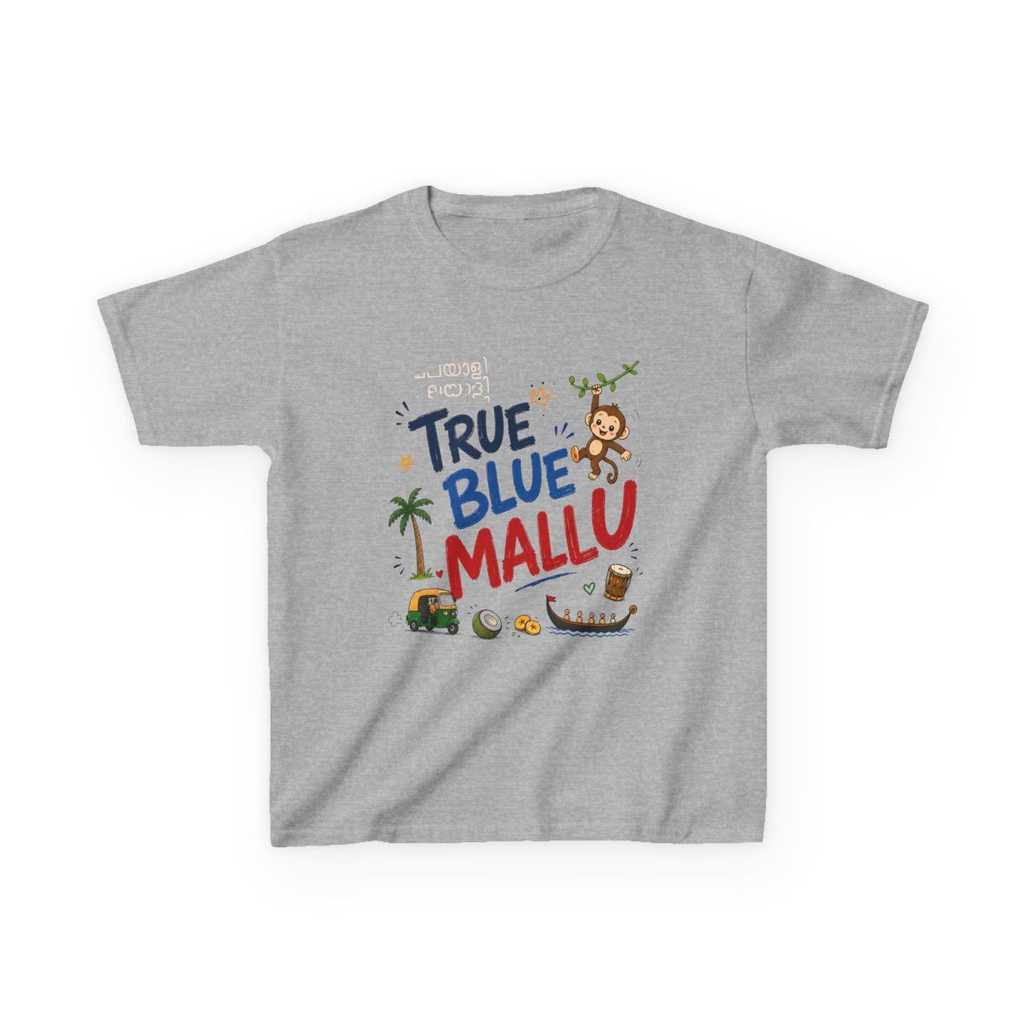 True Blue Mallu Kids Unisex T Shirt