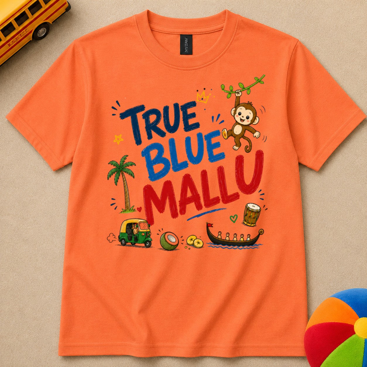 True Blue Mallu Kids Unisex T Shirt