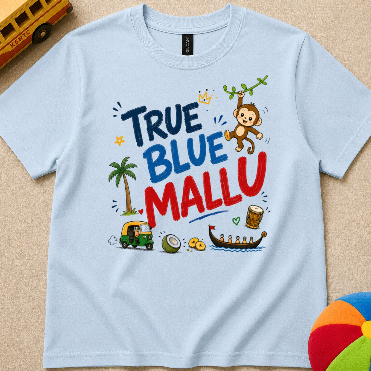 True Blue Mallu Kids Unisex T Shirt