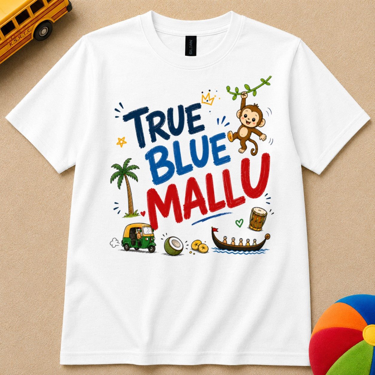 True Blue Mallu Kids Unisex T Shirt