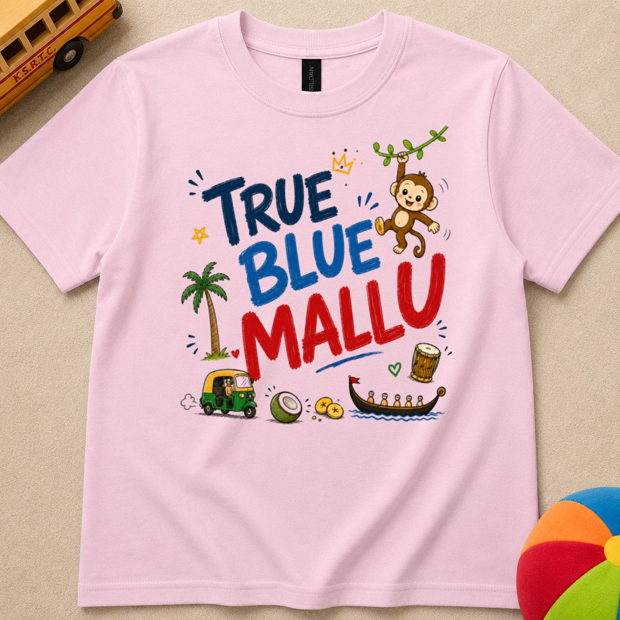 True Blue Mallu Kids Unisex T Shirt