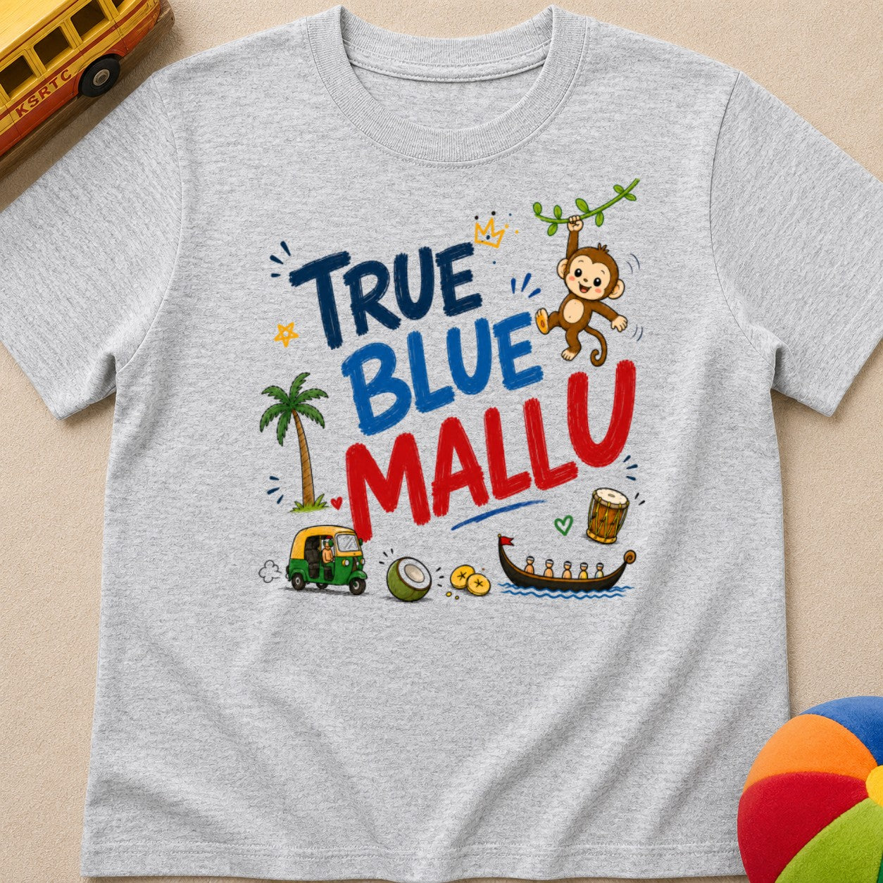 True Blue Mallu Kids Unisex T Shirt