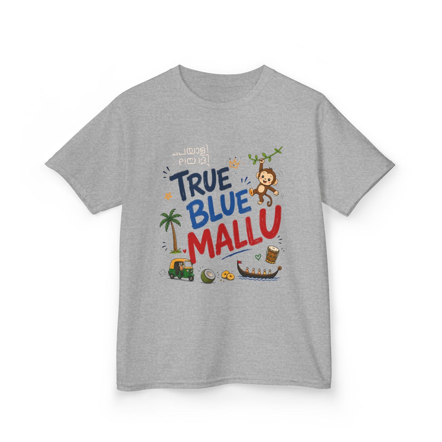 True Blue Mallu Kids Unisex T Shirt