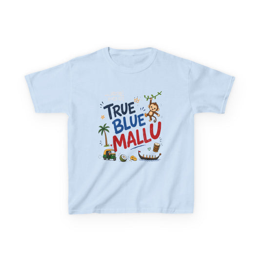 True Blue Mallu Kids Unisex T Shirt