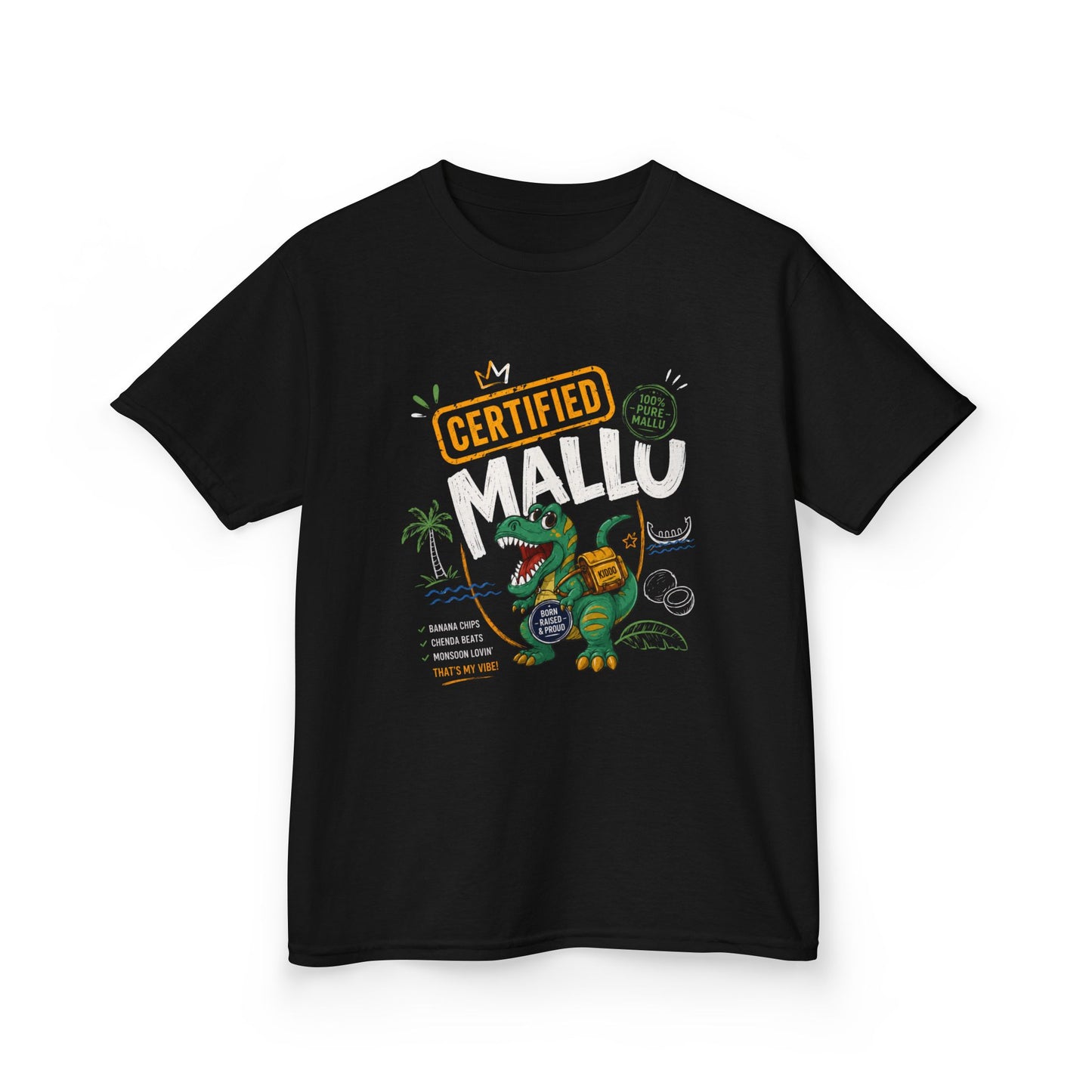 Dino Mallu Kids Unisex T Shirt
