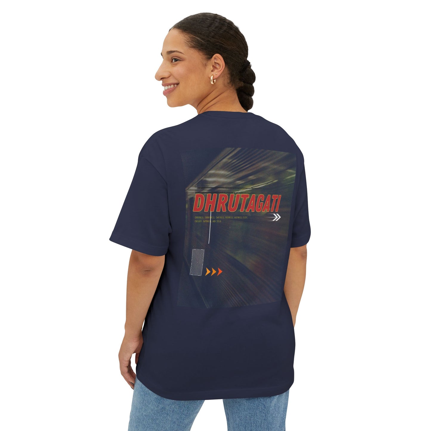 Dhrutagati -  Oversized Boxy Backprint T Shirt