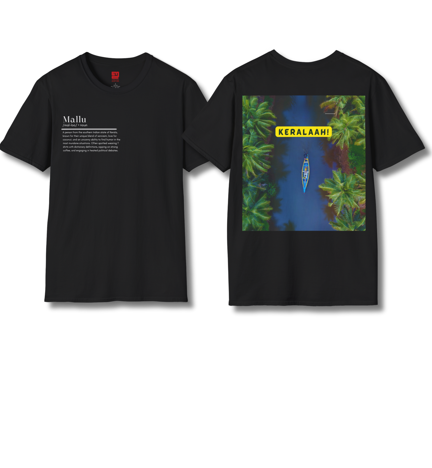 Mallu Definition & Keralaah - Front & Backprint  - T Shirt