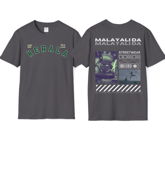 Kerala & Malayali Da - Backprint T Shirt